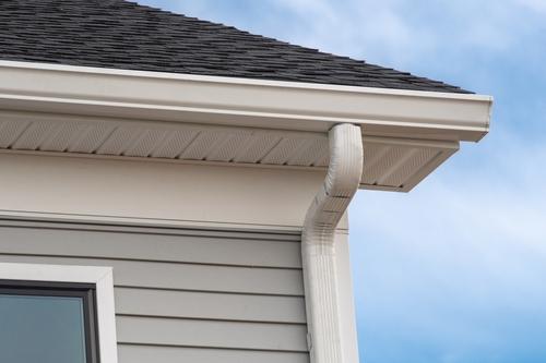 New,Gutters,Roof,Building,Metal,White,System,Aluminum