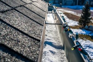 Ice,And,Snow,Building,Up,Inside,A,Rooftop,Gutter,System Ice,And,Snow,Building,Up,Inside,A,Rooftop,Gutter,System
